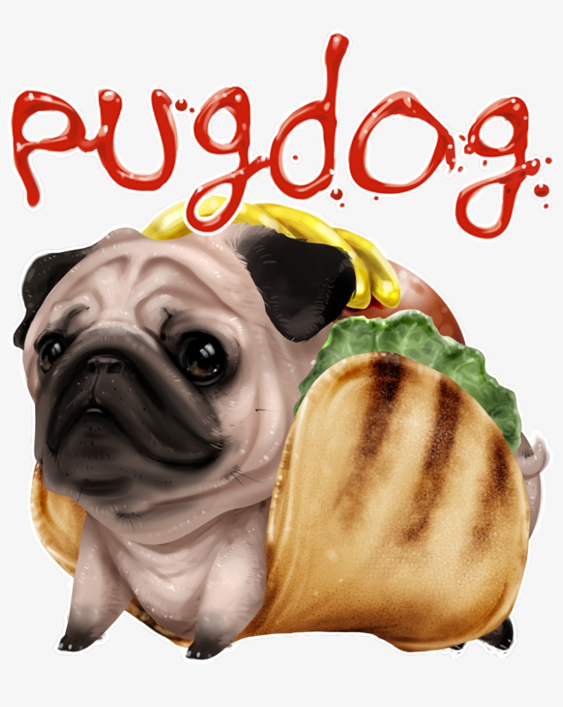 Cute Pugs Art - Pug, transparent png #449471