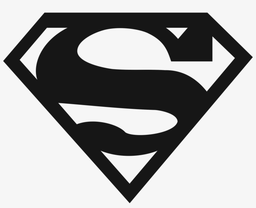 Image Royalty Free Download Logo Decal Iceberg Transprent - Superman Logo Black And White, transparent png #449782