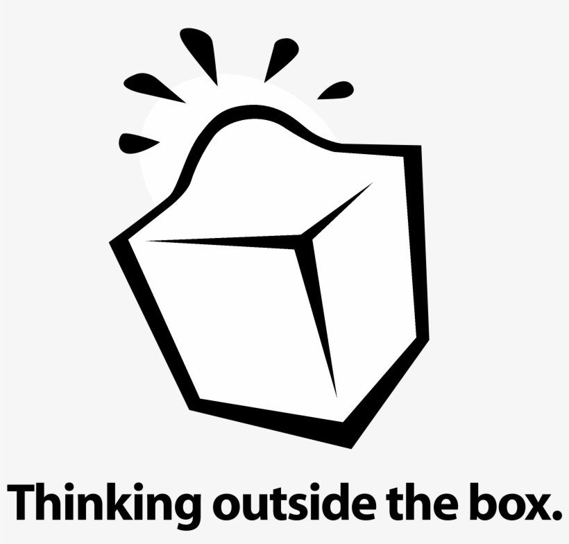 Thinking Outside The Box Logo Black And White - Thinking Out Of The Box Gif, transparent png #4400480