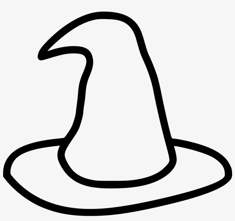 Png File - Witch Hat Clipart Black And White, transparent png #4400863