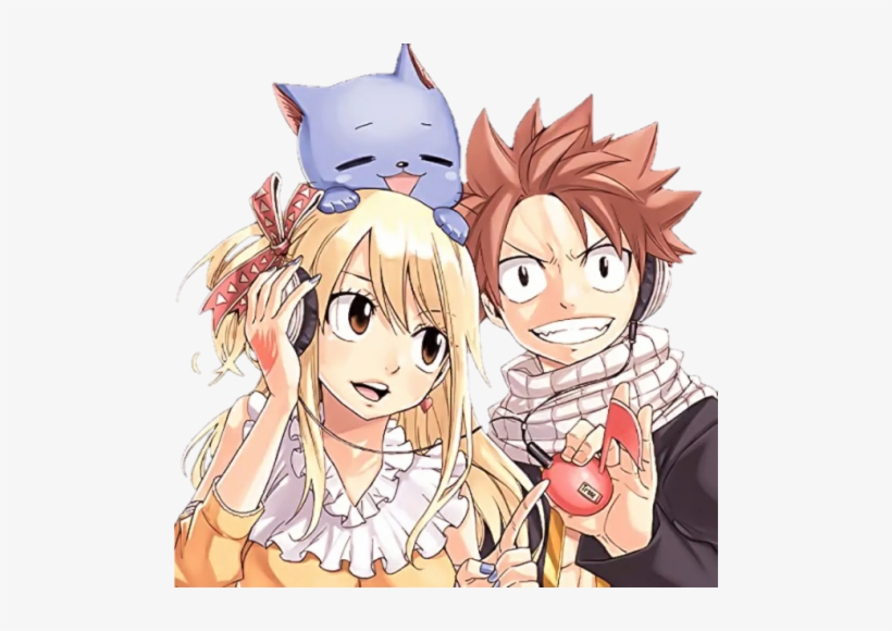 ヾ ﾉ Happy, Natsu Y Lucy - Anime Fairy Tail Nalu, transparent png #4401213