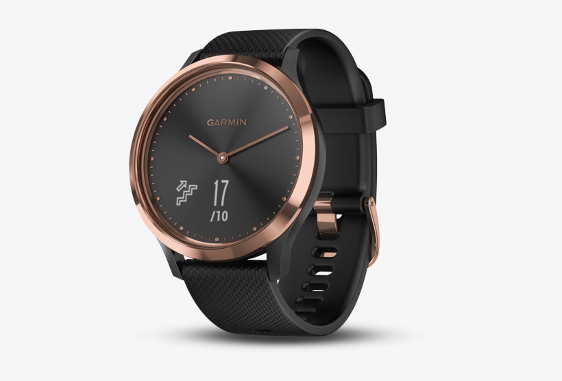 Sport , Black-rose Gold, Regular - Garmin Vivomove Hr Black Rose Gold, transparent png #4401716