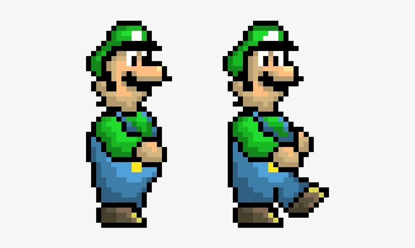 Luigi Walk Sprites - Video Game Sprite Pixel Art, transparent png #4401778