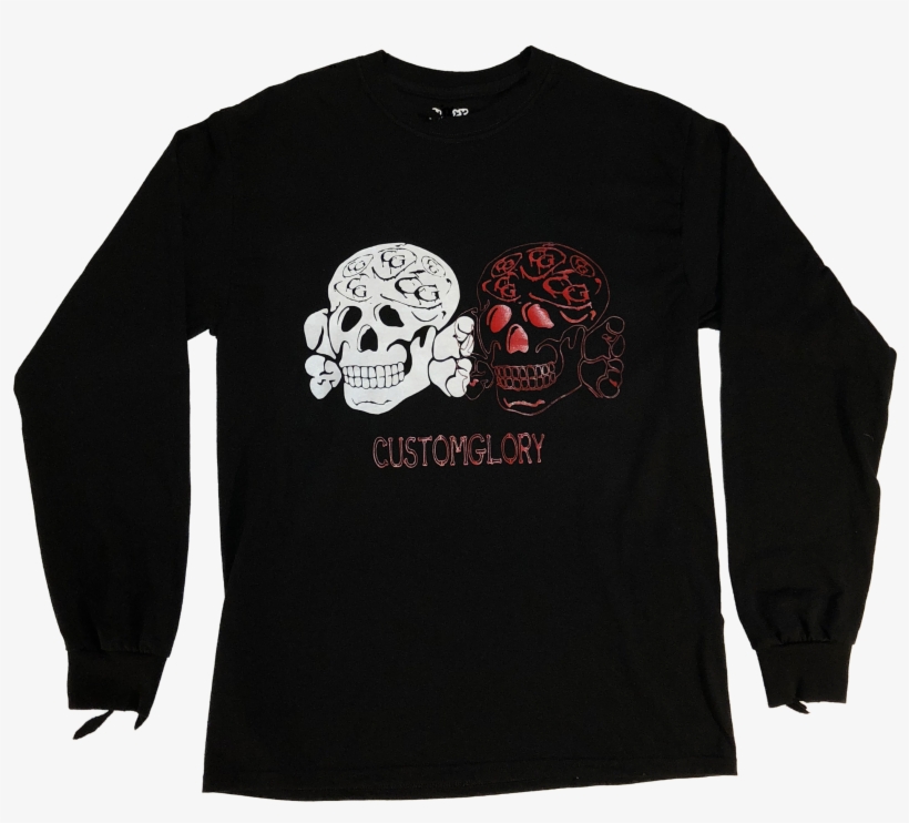 Image Of Skull Head T-shirt Black - T-shirt, transparent png #4402323
