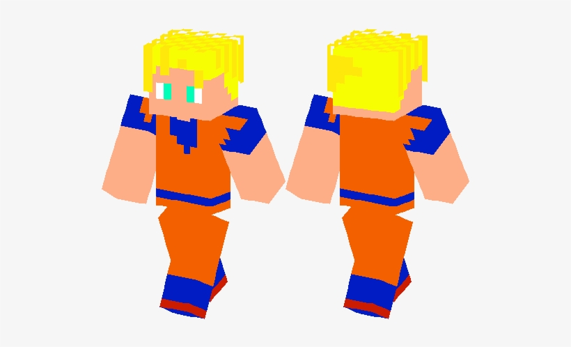 Dbz Super Saiyan Goku - Dragon Ball Z Minecraft, transparent png #4402450