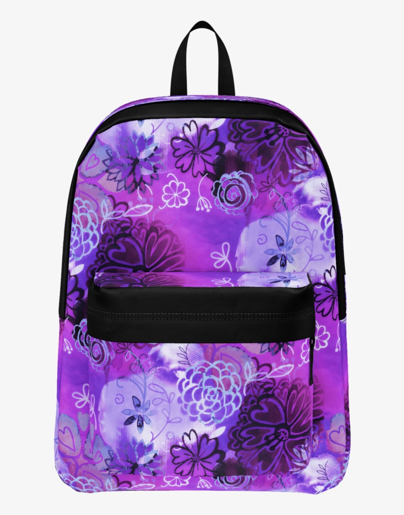 purple flower backpack