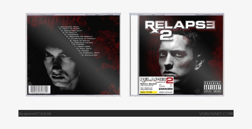 Relapse 2 Box Art Cover - Eminem Relapse 2 Album, transparent png #4402790