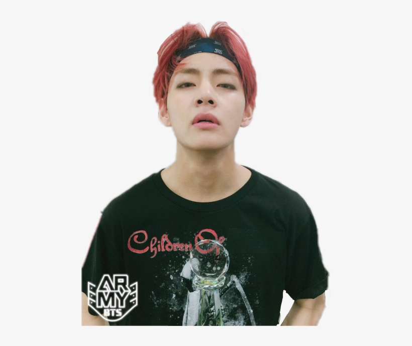 Kim Taehyung Red Hair Png's By Kikaxd99 - Tae In Headband, transparent png #4403649
