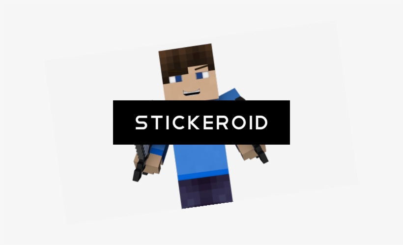 Man Two Swords Minecraft - Cartoon, transparent png #4403857