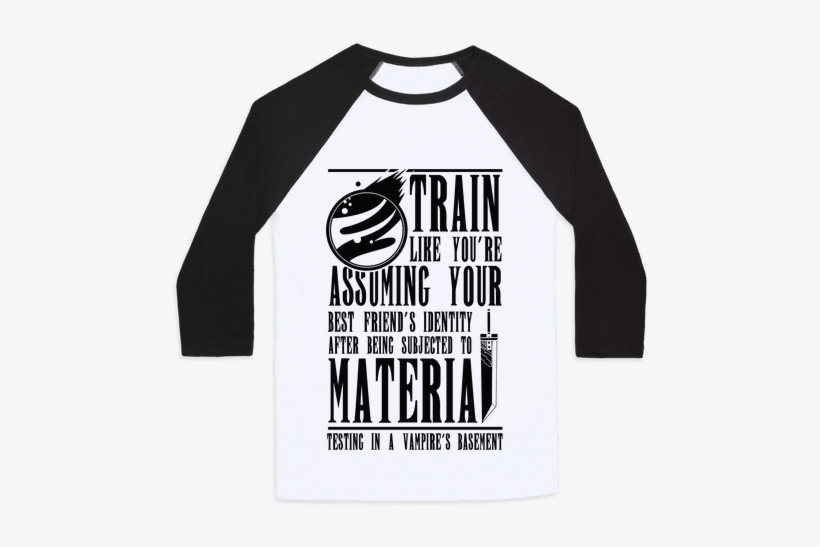 Train Like Cloud Baseball Tee - Fantasy Football Women Shirt, transparent png #4403948