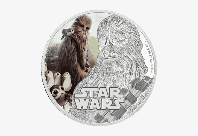 Silver Numismatic The Last Jedi - 2017 Star Wars: The Last Jedi - Chewbacca 1oz Silver, transparent png #4404075