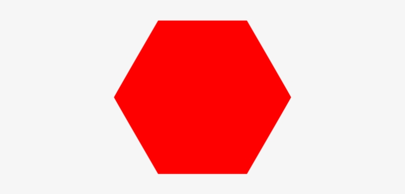 Hexagon - Red Hexagon Shape, transparent png #4404412