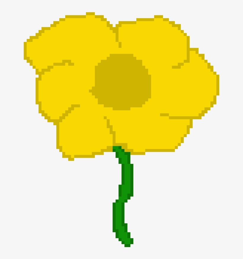 Yellow Flower - Pixel Art, transparent png #4405055