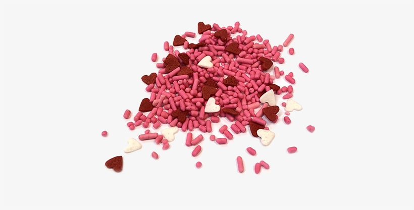 Sprinkle King Pink Jimmies & Mini Heart Mix Candy Sprinkles - Sprinkle King Png, transparent png #4405136