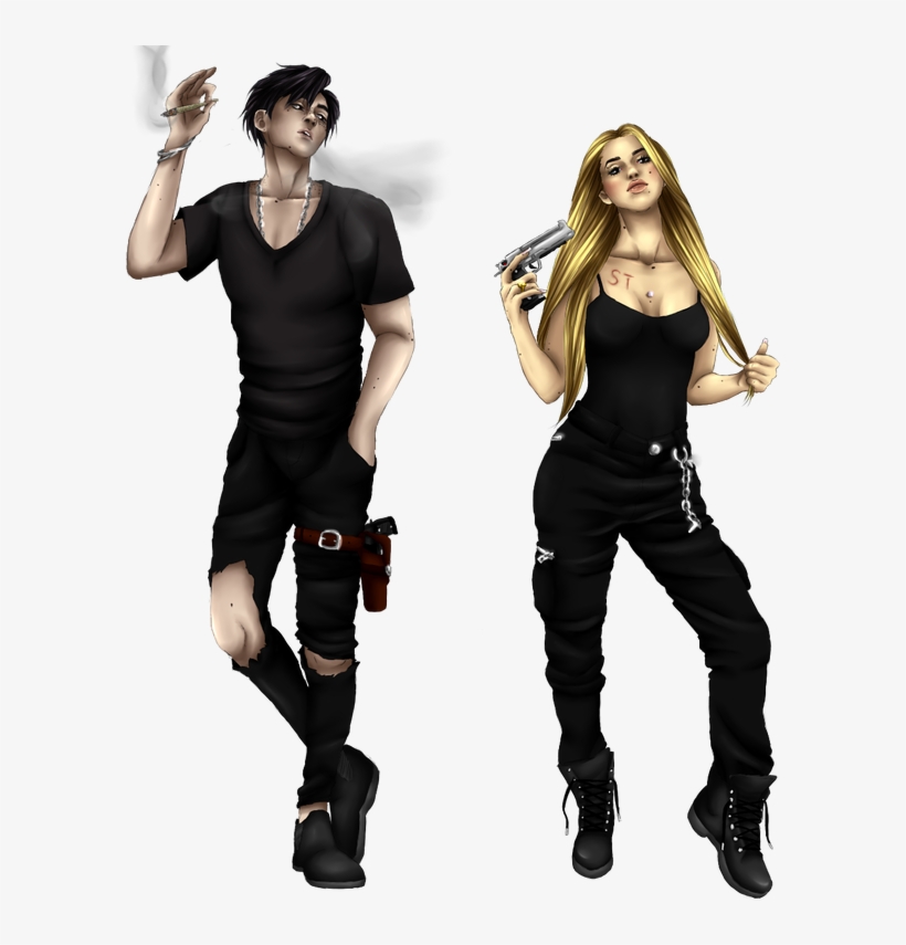 Gangster Couple Png By Pinduri - Girl, transparent png #4405523
