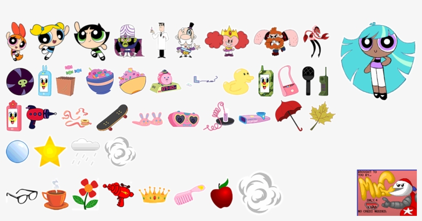 Click For Full Sized Image Object Icons - Powerpuff Girls Story Maker, transparent png #4406028