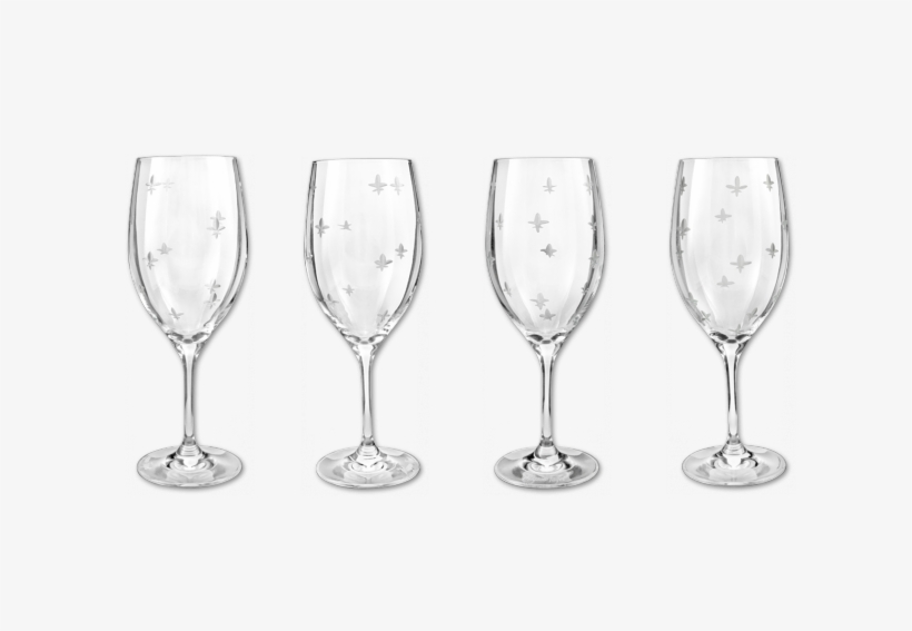 Fleur De Lis Crystal Wine Glasses - Mignon Faget Fleur De Lis Crystal Wine Glasses, transparent png #4406712