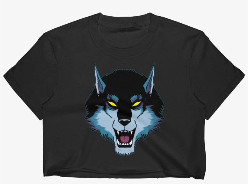 Image Of Werewolf Face Crop Top - Cartoon, transparent png #4406873