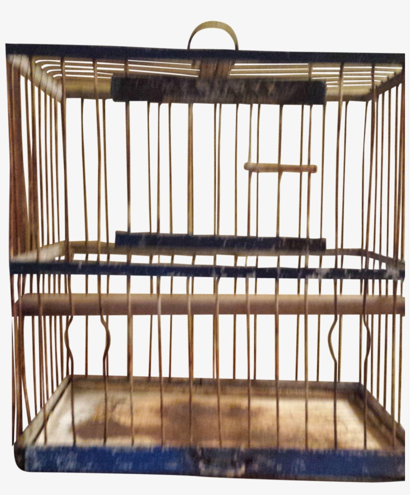 Antique 1880 Hendryx Blue Bird Cage - Cage, transparent png #4406956