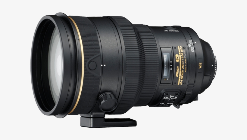 Nikon 200mm F2 G Ed Afs Vr Ii Lens - Nikon 200mm F2, transparent png #4407033