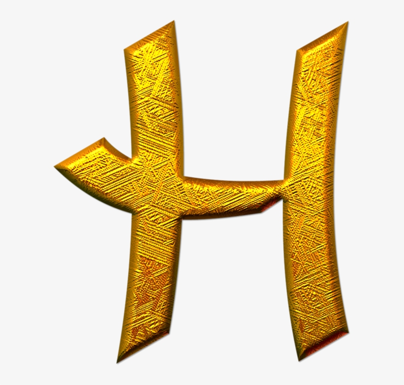 Letras H En Dorado, transparent png #4407361