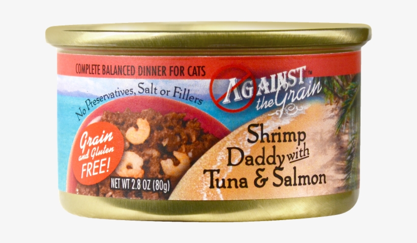 Against The Grain Shrimp Daddy With Tuna And Salmon - Against The Grain Shrimp Daddy Tuna/ Salmon Wet Cat, transparent png #4407498