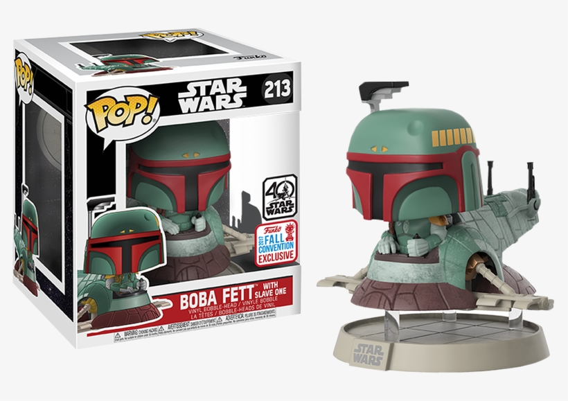 Boba Fett In Slave 1 40th Anniversary Deluxe Nycc17 - Boba Fett Funko, transparent png #4408441