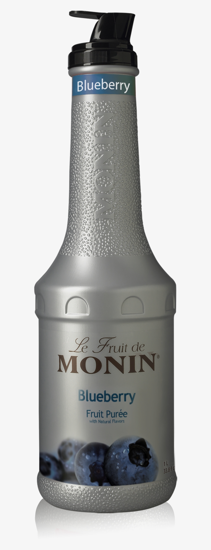1l Blueberry Fruit Purée - Monin Strawberry Puree, transparent png #4409852