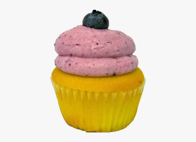 Lemon Blueberry - Cupcake, transparent png #4409954