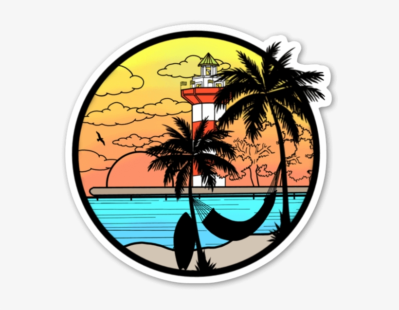 Hilton Head Island, Sc Lighthouse Sticker - South Carolina, transparent png #4410556