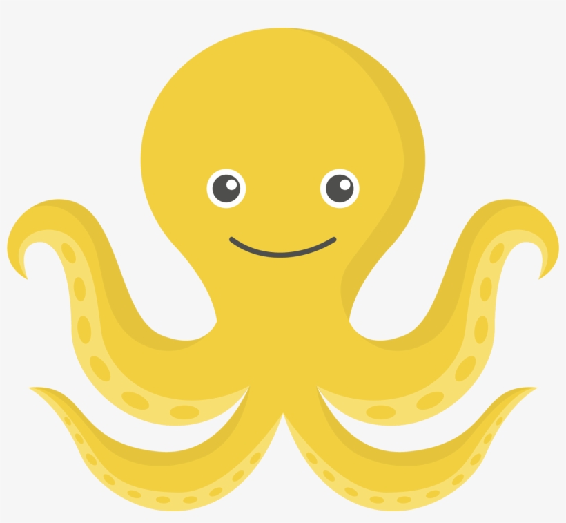 Octopus Clipart Png Image 05 - Yellow Octopus Clipart, transparent png #4410558