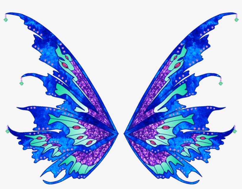 Vivace Enchantix Wings Loveonelost On Deviantart Wings - Blue Butterfly Wings Drawing, transparent png #4410832