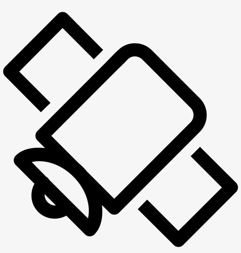 This Image Shows A Rectangular Object With Two Large - Satellite Icon, transparent png #4410913