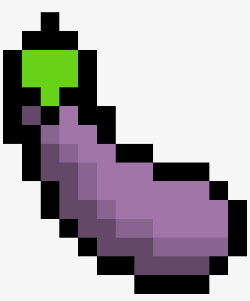 Eggplant - Eggplant Pixel Art, transparent png #4411210