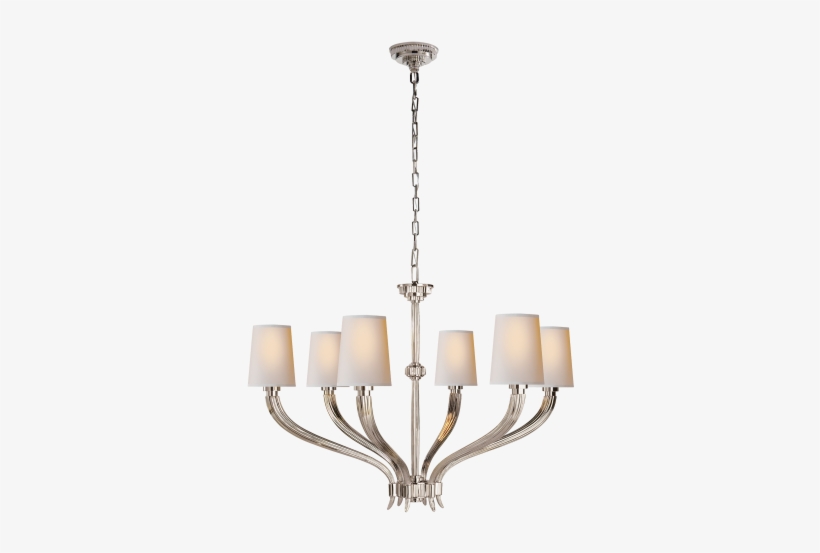 Ruhlmann Large Chandelier In Polished Nickel With Natural - Visual Comfort Ruhlmann Chandelier, transparent png #4411421
