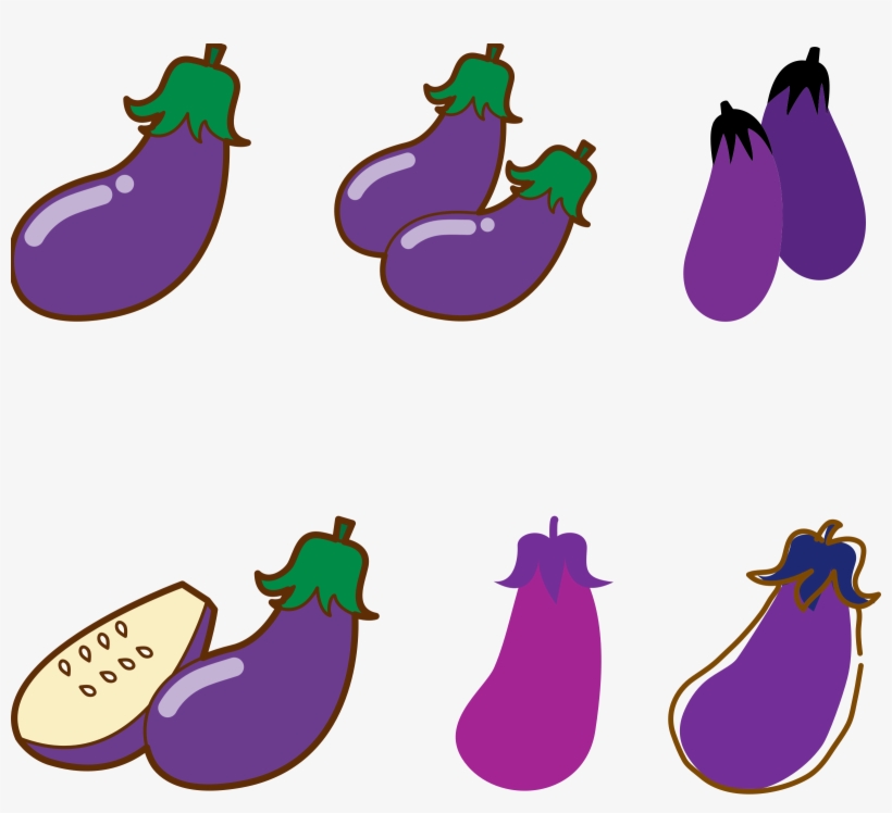 Big Image - Eggplants Clipart, transparent png #4411532