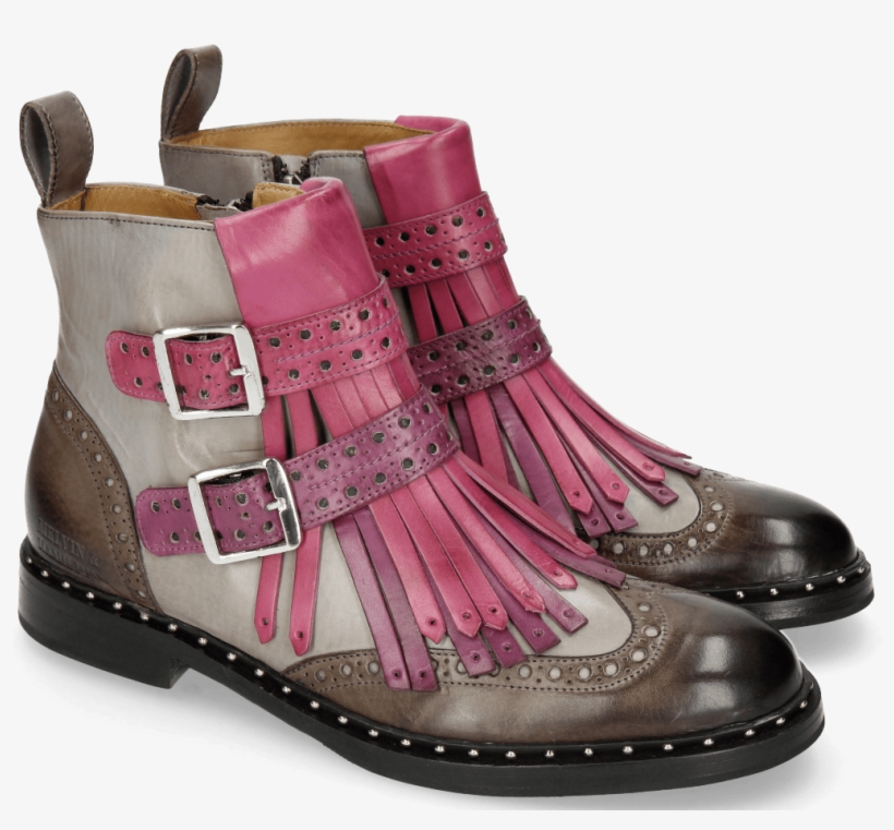 Ankle Boots Sally 93 Stone Morning Grey Eggplant Pink - Melvin Hamilton Sally 93 Mid Boots, transparent png #4411577