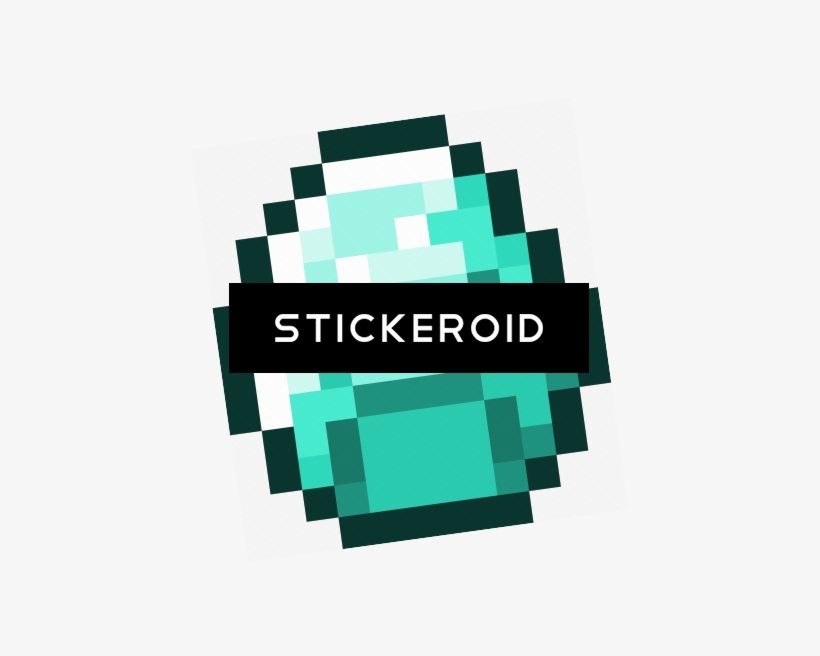 Minecraft Diamond - Pixel Art Minecraft Diamant, transparent png #4411604