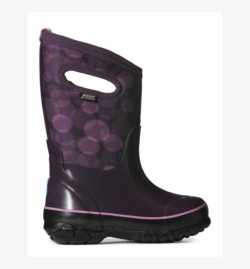 Bogs Classic Rain Eggplant Multi - Bogs Girls' Classic Rain Drops Winter Boots - Purple, transparent png #4411671