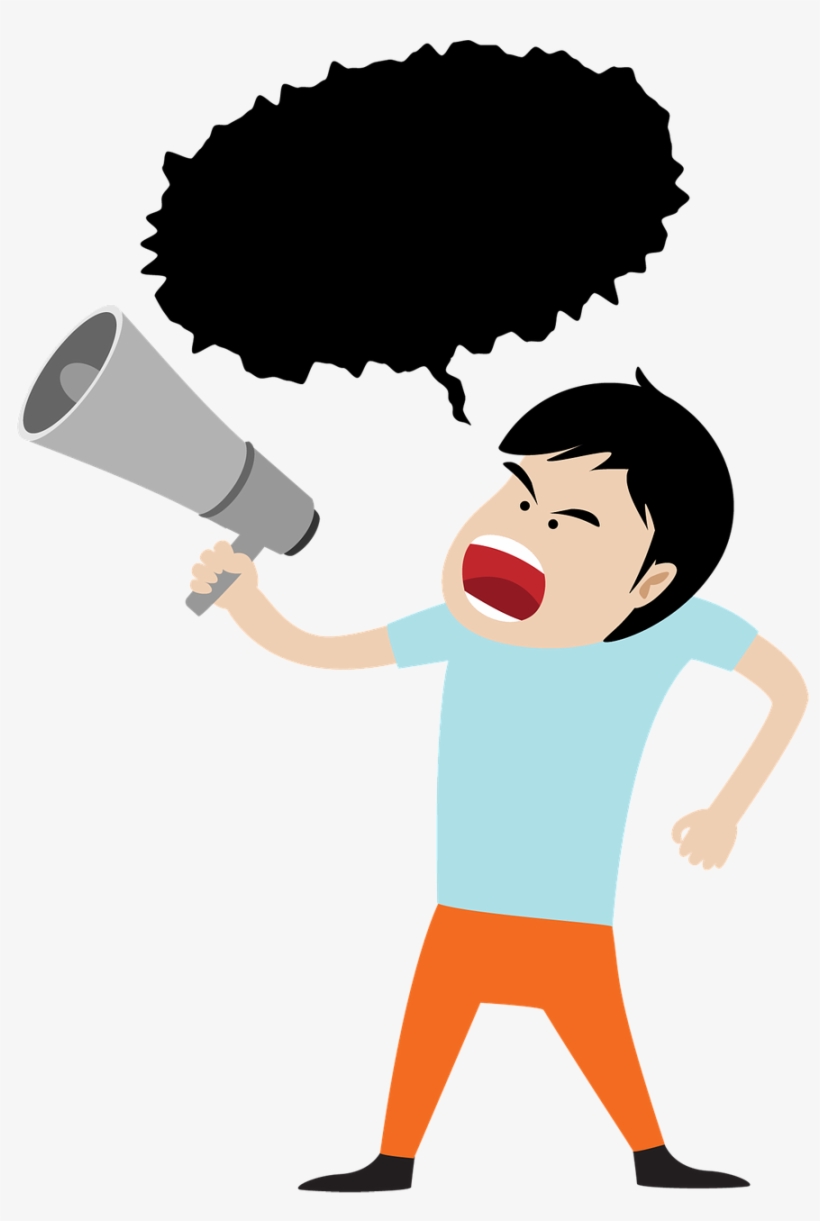 Megaphone Man Business - Man Shouting Png Clipart, transparent png #4411674