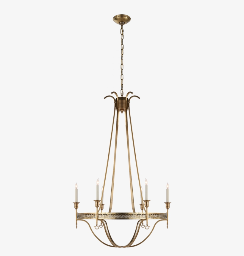 Savannah Large Chandelier In Hand-rubbed Antique - Visual Comfort John Rosselli Savannah Large Chandelier, transparent png #4411828