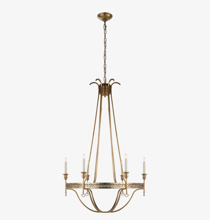 Savannah Large Chandelier In Hand-rubbed Antique - Visual Comfort John Rosselli Savannah Large Chandelier, transparent png #4411828