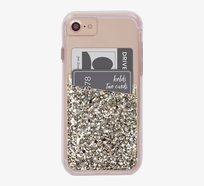 Silver Glitter Pockets - Case-mate Pockets Card Holder - Rose Gold, transparent png #4412133