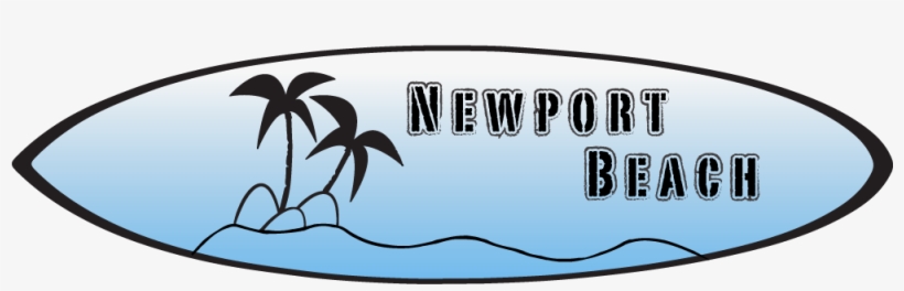 Newport Beach Snapchat Surfboard - Surfing, transparent png #4412298