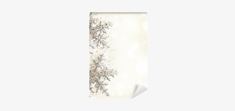 Snowflake Beige Decorative Border Wall Mural • Pixers® - Strickgarn - Farbverlaufsgarn Merino Ice Queen 750m, transparent png #4412372