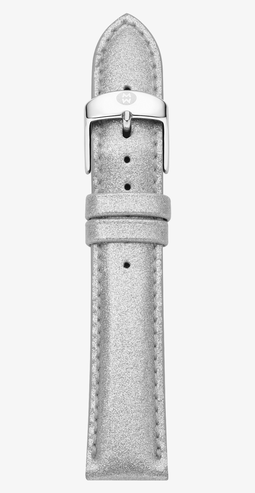 18mm Silver Glitter Patent Leather Strap - Michele 18mm Powder Pink Saffiano Leather Watch Band, transparent png #4412374