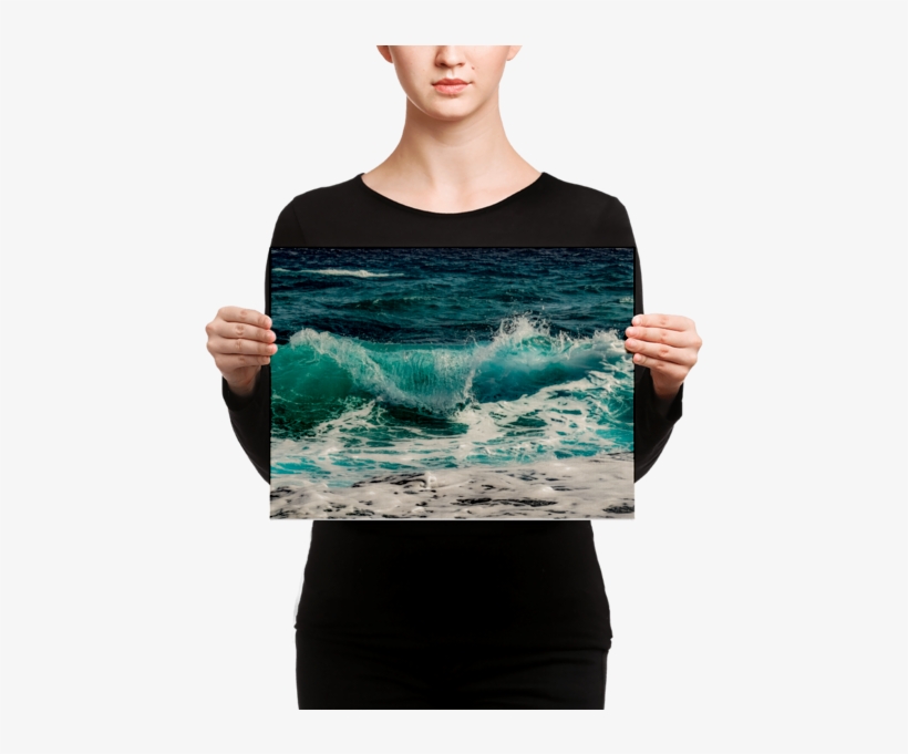 Ocean Waves Photography Canvas - Black Mask Fawn French Bulldog Is Ready, transparent png #4413173