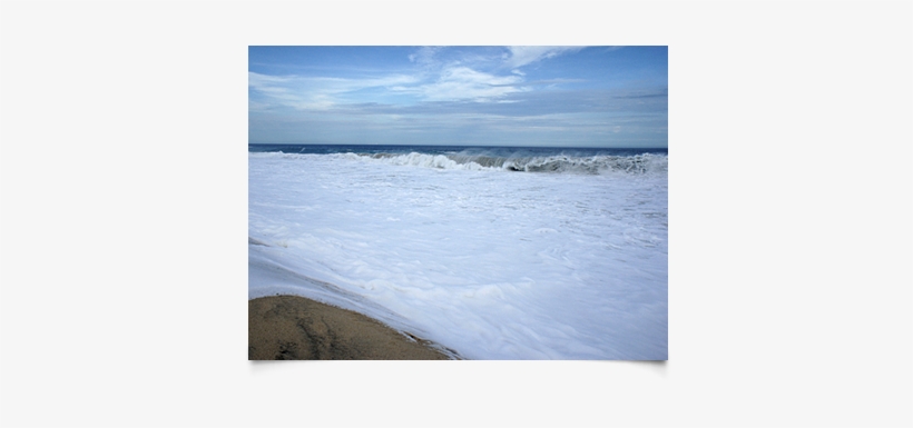Foam From The Ocean Waves Looked Like A Blanket Of - Sea, transparent png #4413174