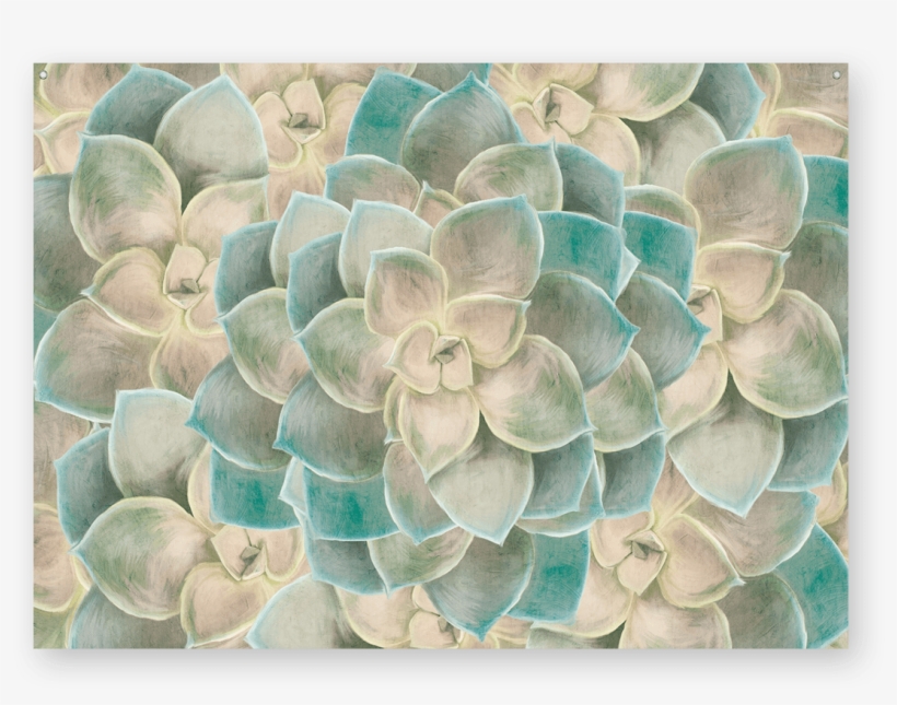 Succulent Fractals Wall Tapestry - Floral Design, transparent png #4414021