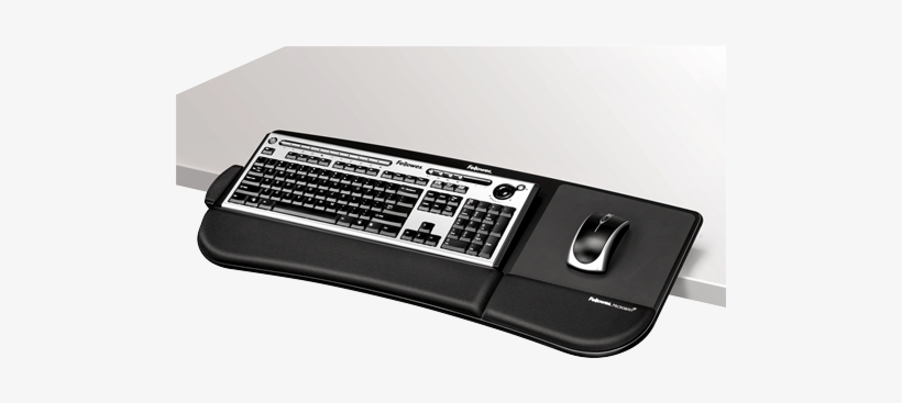 Tilt 'n Slide™ Keyboard Manager - Fellowes 8060101 Keyboard Manager, Black, transparent png #4414254